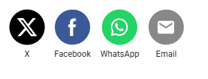 X, Facebook, WhatsApp and Email